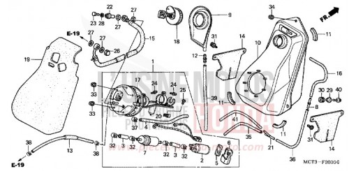 RESERVOIR A CARBURANT FJS600A3 de 2003